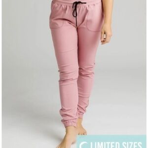 ZYIA Active Muted Pink Peak Zipper Joggers. Sz. Sm. 31" inseam